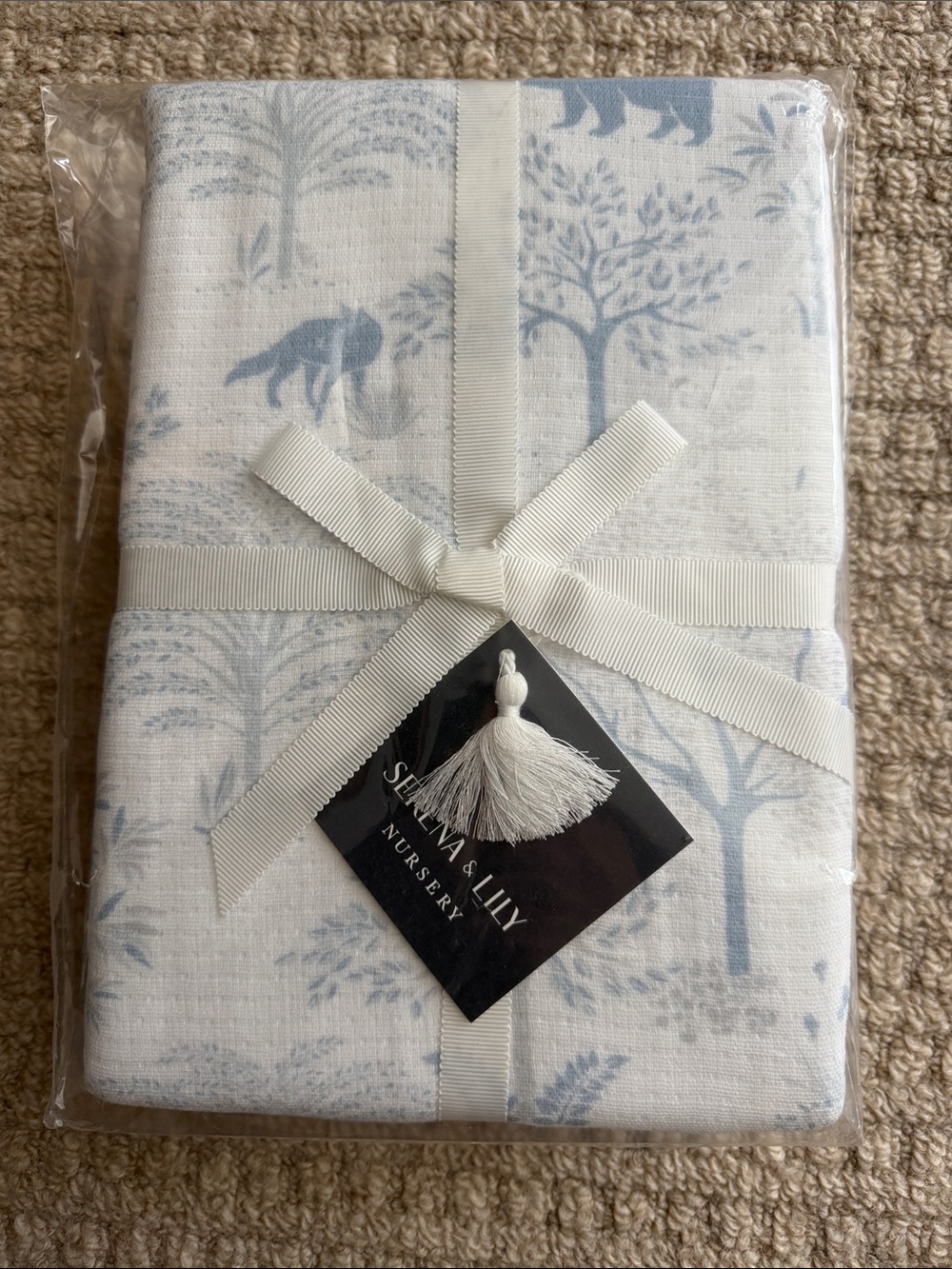 Serena & Lily Pale Blue Woodland Muslin Baby Wrap